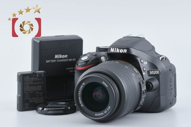 Nikon D5200 Black 24.1 MP DSLR Camera 18-55 VR Lens