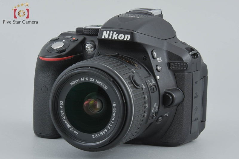 Nikon D5300 Black 24.2 MP DSLR Camera 18-55 VR II Lens