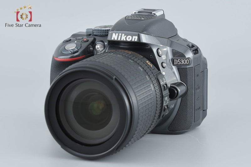 "Count 336" Nikon D5300 Gray 24.2 MP DSLR Camera AF-S DX 18-105 G ED VR Lens