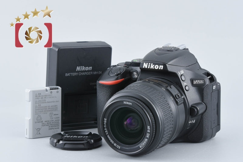 Nikon D5500 Black 24.2 MP DSLR + AF-S DX NIKKOR 18-55mm f/3.5-5.6 G II ED