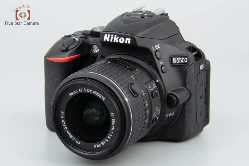 "Shutter count 2,451" Nikon D5500 Black 24.2MP DSLR Camera 18-55 VR II Lens