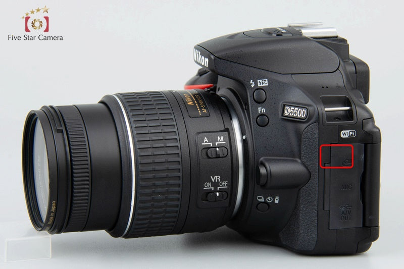 "Shutter count 2,451" Nikon D5500 Black 24.2MP DSLR Camera 18-55 VR II Lens