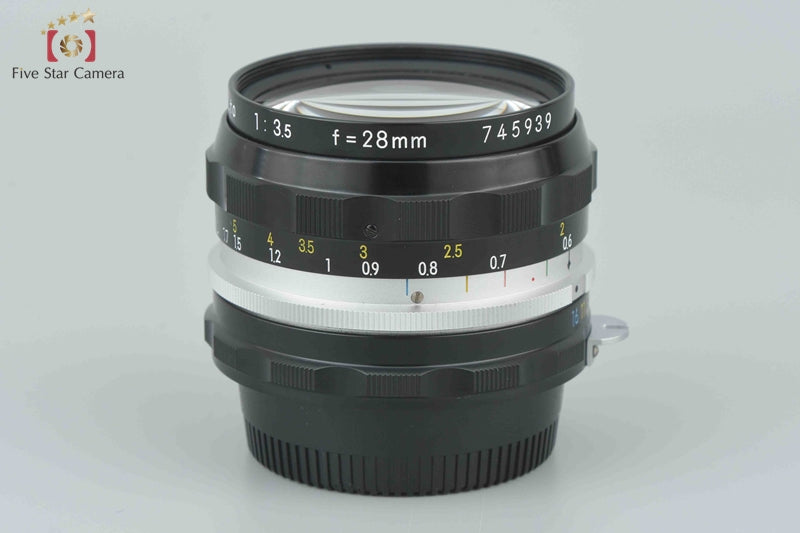 Near Mint!! Nikon NIKKOR-H Auto 28mm f/3.5 Non Ai Lens