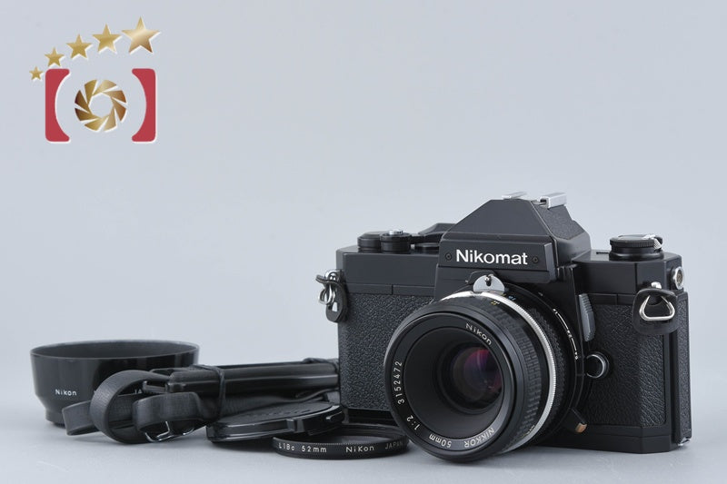 Nikon Nikomat FT2 Black + New NIKKOR 50mm f/2 Non Ai Lens