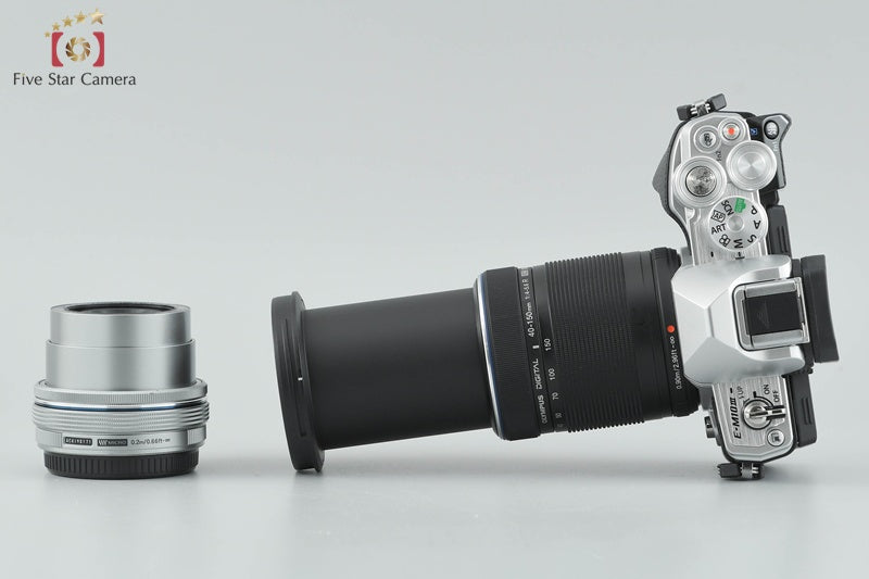 "Count 1,172" Olympus OM-D E-M10 Mark III Silver 16.1 MP 14-42 40-150 Lenses