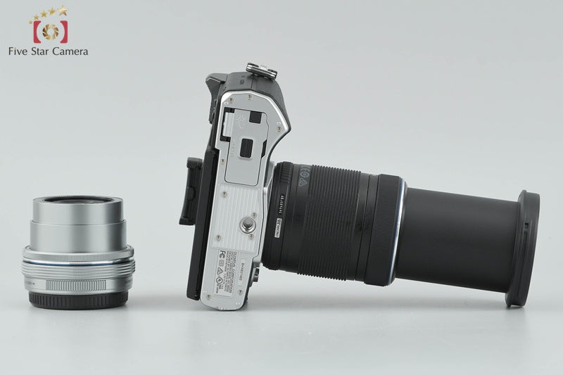 "Count 1,172" Olympus OM-D E-M10 Mark III Silver 16.1 MP 14-42 40-150 Lenses