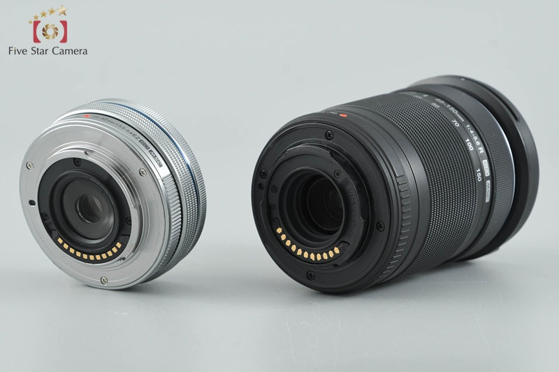 "Count 1,172" Olympus OM-D E-M10 Mark III Silver 16.1 MP 14-42 40-150 Lenses