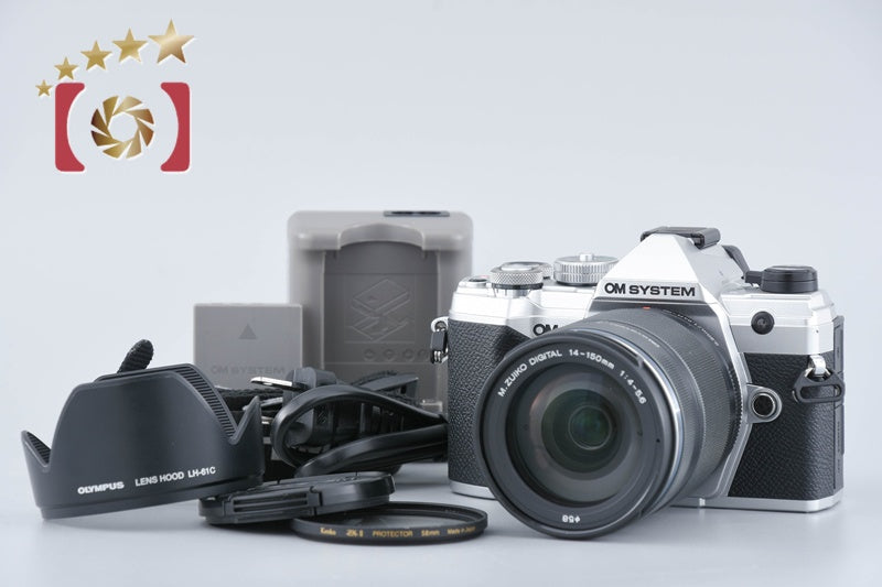 "Count 4,793" OM SYSTEM OM-5 Silver 20.4 MP Digital Camera 14-150mm II Lens
