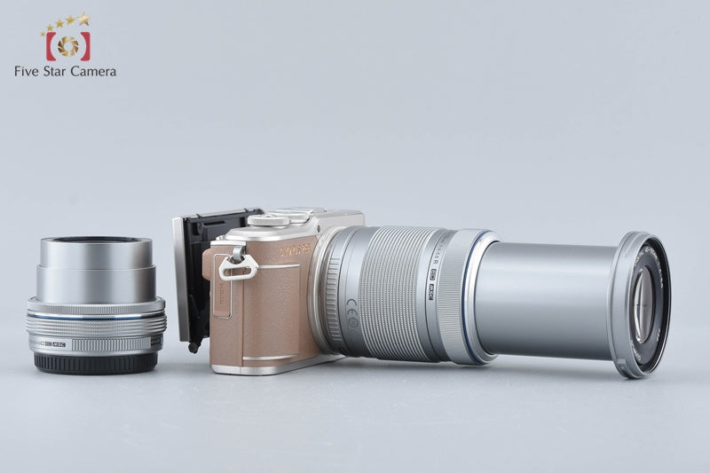 "Count 988" Olympus PEN E-PL10 Brown 16.1 MP EZ 14-42 40-150 Lenses w/ Box