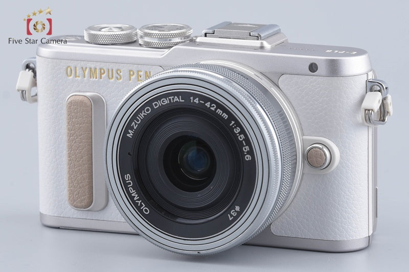 "Shutter count 3,389" Olympus PEN E-PL8 White 16.1 MP Digital Camera 14-42 Lens