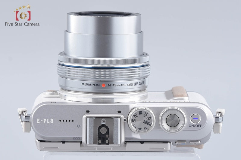 "Shutter count 3,389" Olympus PEN E-PL8 White 16.1 MP Digital Camera 14-42 Lens