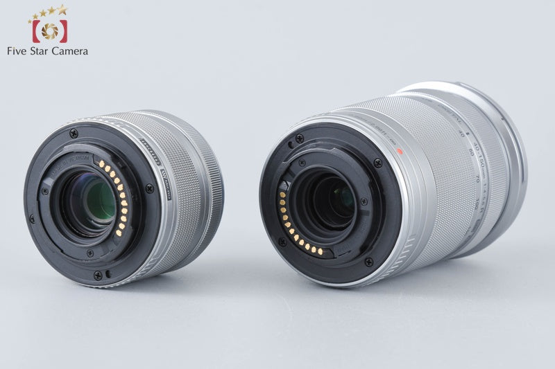 "Count 2,150" Olympus PEN Lite E-PL7 Silver 16.1 MP 14-42 40-150 Lenses