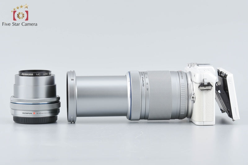 "Count 905" Olympus PEN Lite E-PL7 White 16.1 MP EZ 14-42 40-150 Lenses w/ Box