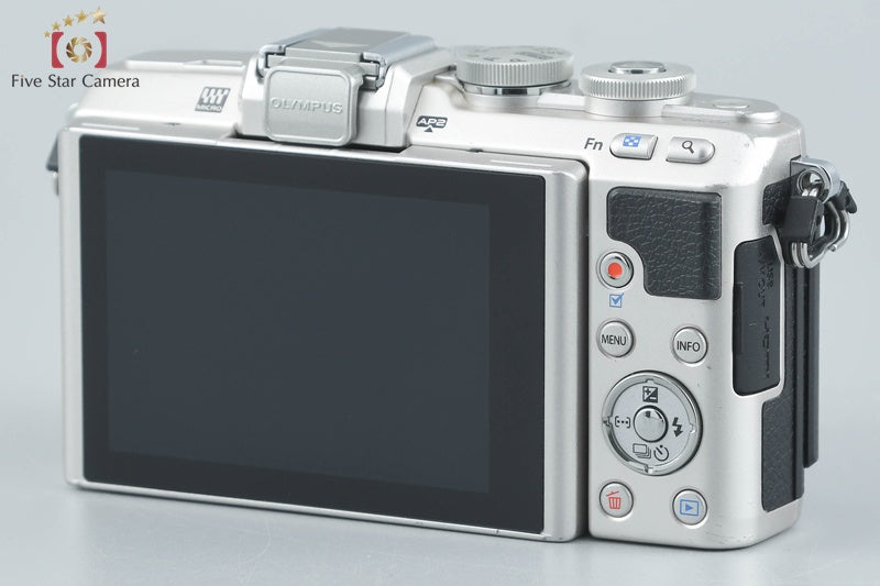 "Count 1,506" Olympus PEN Lite E-PL7 Silver 16.1 MP EZ 14-42 40-150 Lenses