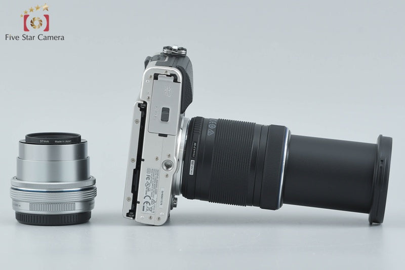 "Count 1,506" Olympus PEN Lite E-PL7 Silver 16.1 MP EZ 14-42 40-150 Lenses