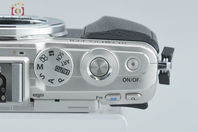 "Count 1,506" Olympus PEN Lite E-PL7 Silver 16.1 MP EZ 14-42 40-150 Lenses