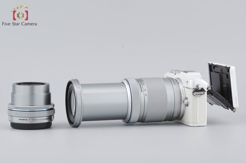 "Count 1,154" Olympus PEN Lite E-PL7 White 16.1 MP EZ 14-42 40-150 Lenses w/ Box