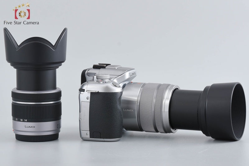 Panasonic LUMIX DMC-G5W Silver Double Zoom Lens Kit (Japanese Language Only)