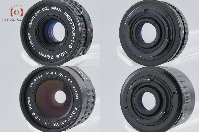 Pentax 110 PF 18mm f/2.8 + 18mm f/2.8 + 24mm f/2.8 + 50mm f/2.8