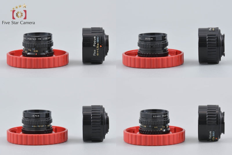 Pentax 110 PF 18mm f/2.8 + 18mm f/2.8 + 24mm f/2.8 + 50mm f/2.8