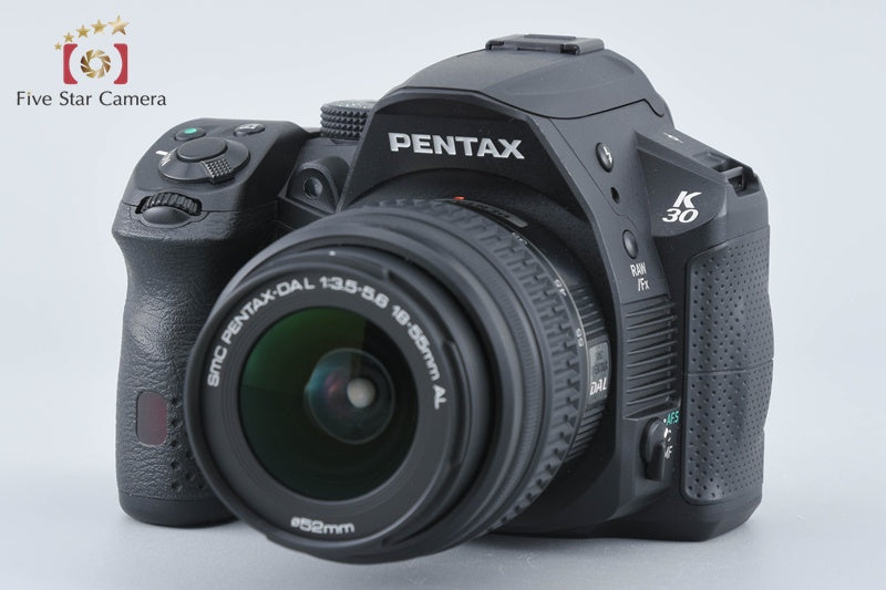 PENTAX K-30 Black 16.3 MP DSLR Camera 18-55 50-200 Lenses