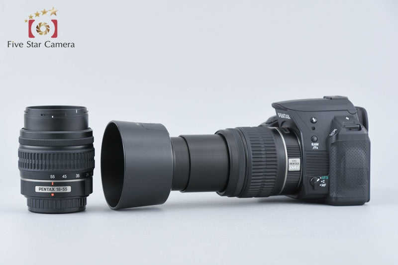 PENTAX K-30 Black 16.3 MP DSLR Camera 18-55 50-200 Lenses