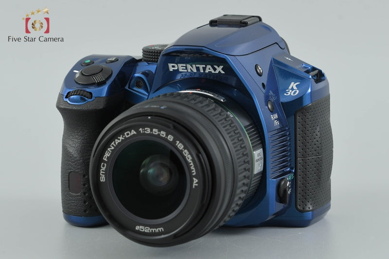 PENTAX K-30 Crystal Blue 16.3 MP DSLR Camera + SMC DA 18-55mm f/3.5-5.6 AL