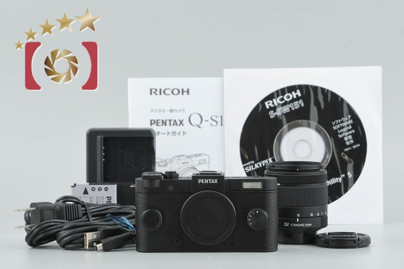 "Count 2,223" PENTAX Q-S1 Black 12.4 MP Digital Mirrorless Camera 5-15 Lens