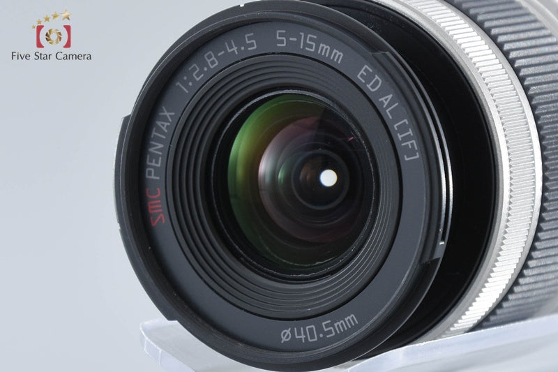 "Count 960" PENTAX Q7 Silver 12.4 MP Digital Camera 5-15 15-45 Lenses w/ Box