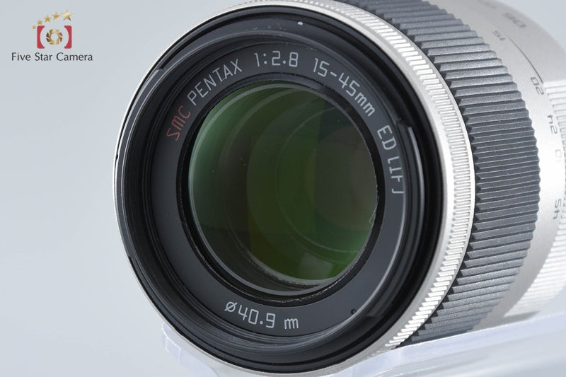 "Count 960" PENTAX Q7 Silver 12.4 MP Digital Camera 5-15 15-45 Lenses w/ Box