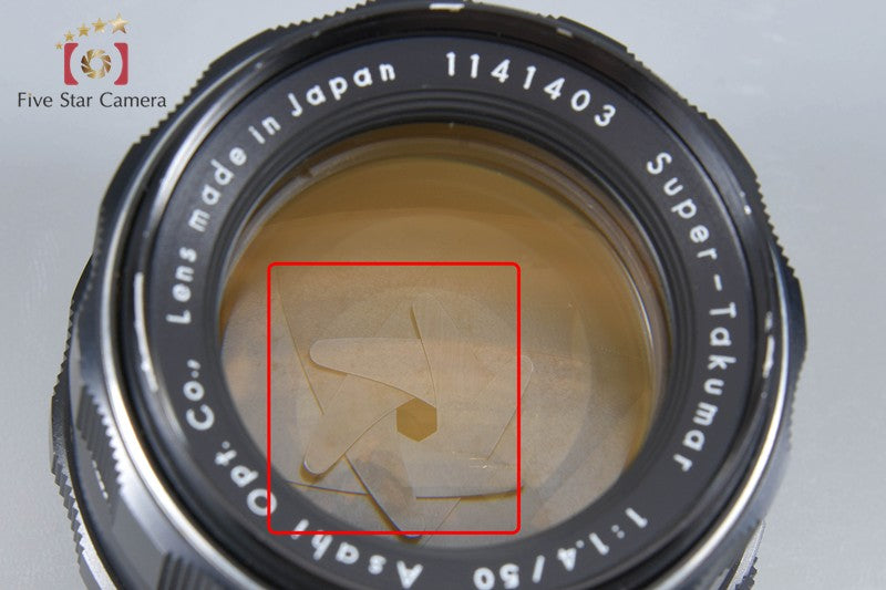 PENTAX Super-Takumar 50mm f/1.4 Early Model 8 Elements M42 Mount