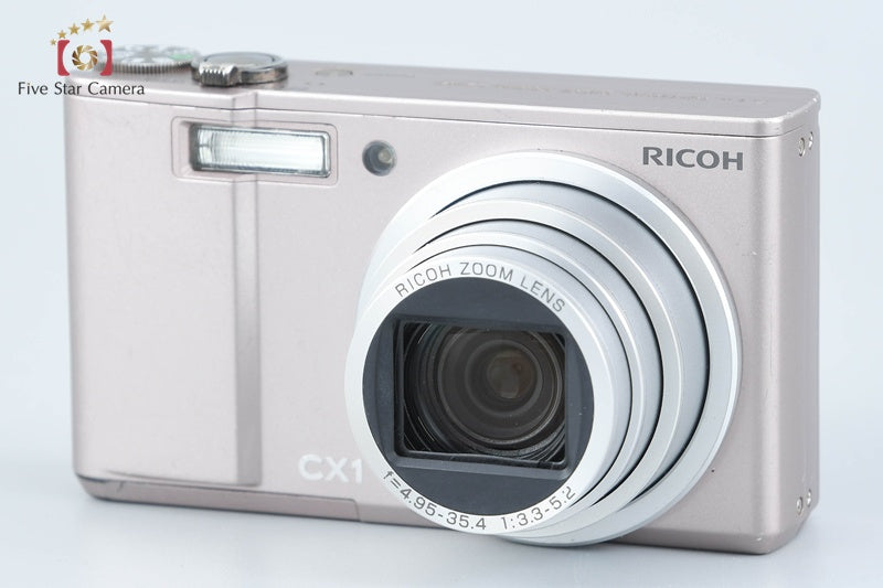 "Shutter count 1,442" Ricoh CX1 Champagne Rose 9.3 MP Digital Camera