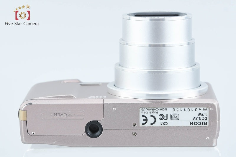 "Shutter count 1,442" Ricoh CX1 Champagne Rose 9.3 MP Digital Camera