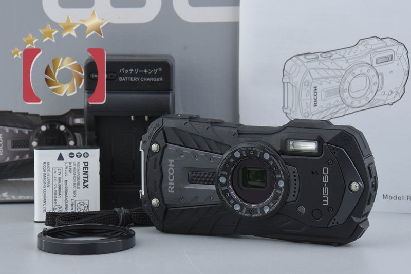 "Shutter count 338" Ricoh WG-60 Black 16.0 MP Waterproof Action Camera w/ Box