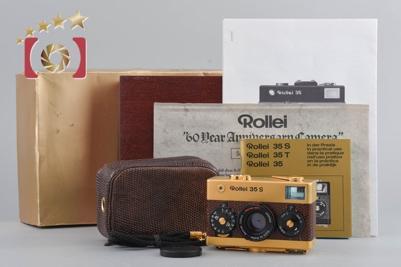 Rollei 35S Gold 60th Anniversary Model 35mm Point & Shoot Film Camera w/ Box