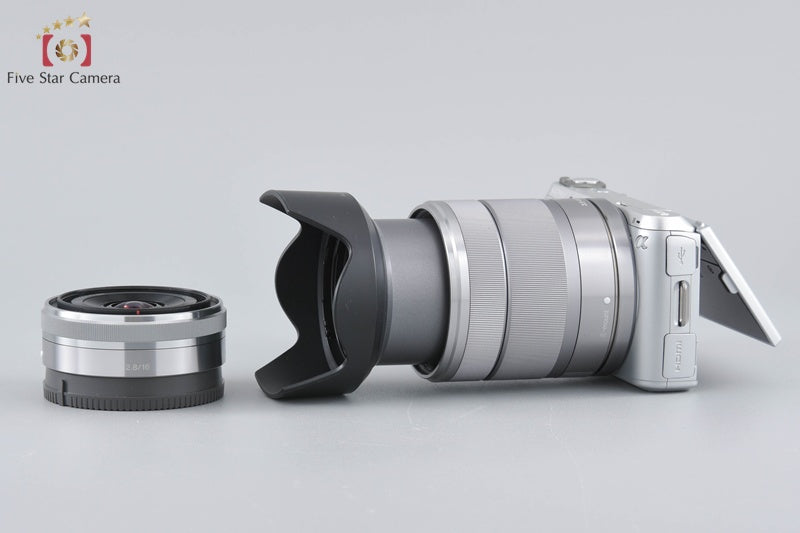 Sony α NEX-C3 Double Lens Kit Silver (Japanese Language Only)