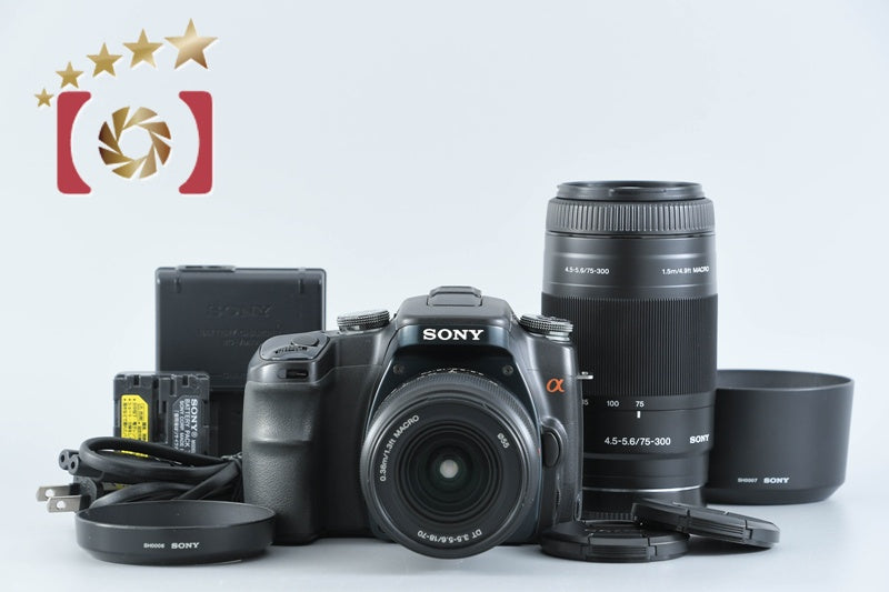 Sony α100 DSLR-A100W Double Zoom Lens Kit Black (Japanese Language Only)