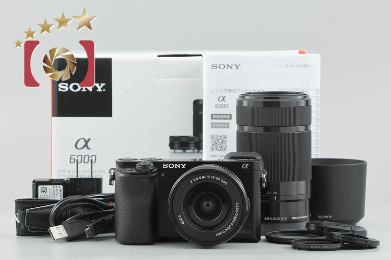 Sony Alpha α6000 ILCE-6000 Black 24.3 MP 16-50 55-210 (Japanese Language Only)