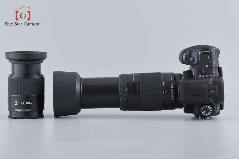 Sony α300 DSLR-A300 Black + 18-70 75-300 Lenses (Japanese Language Only)