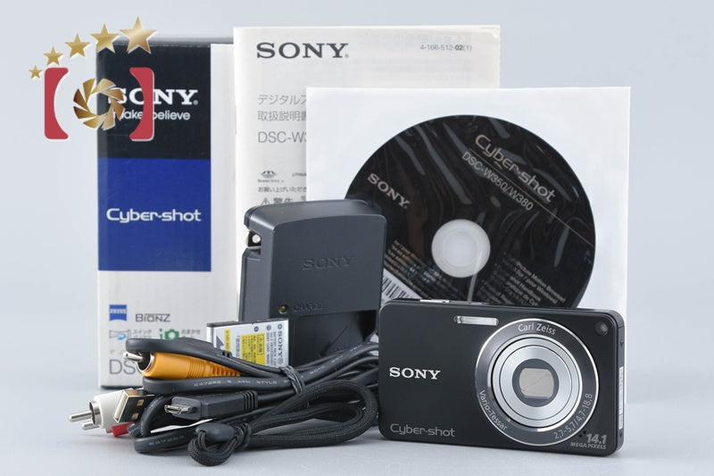 Sony Cyber-shot DSC-W350 Black Compact Digital Camera (Japanese Language Only)