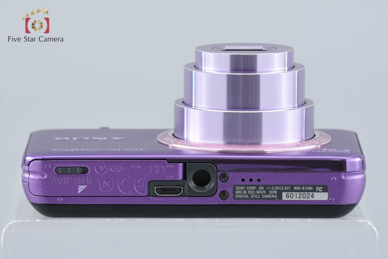 Sony Cyber-shot DSC-WX70 Violet 16.2 MP Camera w/ Box (Japanese Language Only)