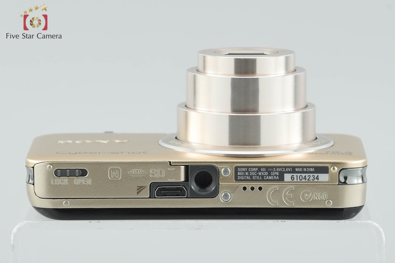 Sony Cyber-shot DSC-WX30 Gold Compact Digital Camera (Japanese Language Only)