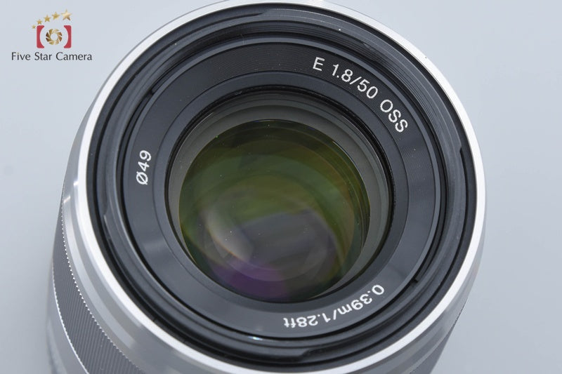 SONY E 50mm f/1.8 OSS SEL50F18 Silver w/ Box