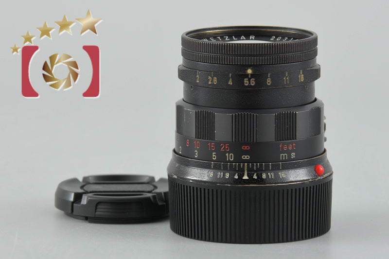 Very Rare! Leica Summicron 50mm f/2 Black Paint Later Model Red Scale Overhauled