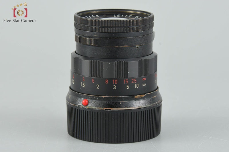 Very Rare! Leica Summicron 50mm f/2 Black Paint Later Model Red Scale Overhauled