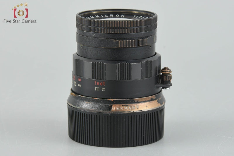 Very Rare! Leica Summicron 50mm f/2 Black Paint Later Model Red Scale Overhauled