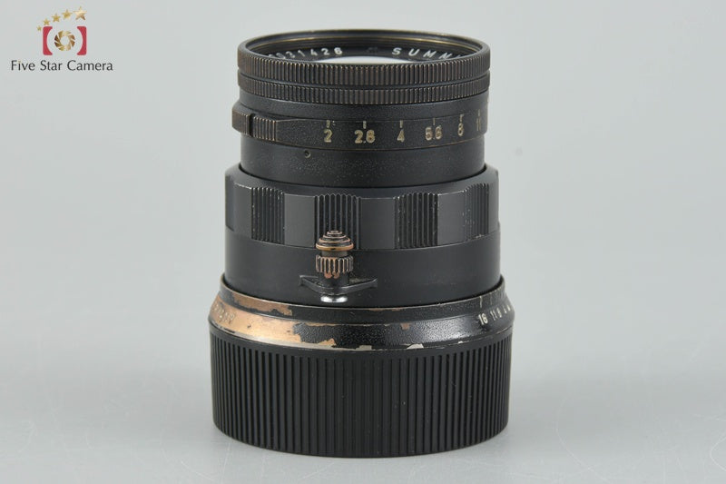 Very Rare! Leica Summicron 50mm f/2 Black Paint Later Model Red Scale Overhauled