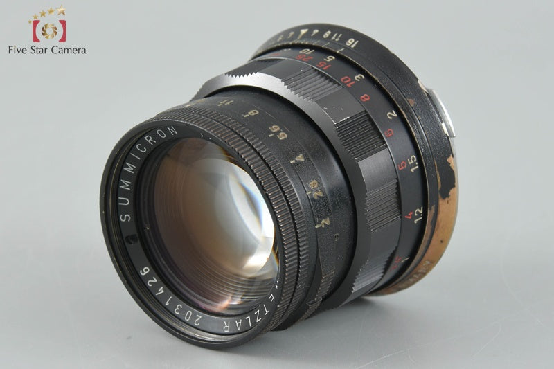 Very Rare! Leica Summicron 50mm f/2 Black Paint Later Model Red Scale Overhauled