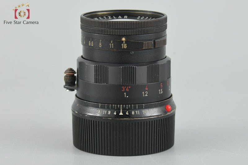 Very Rare! Leica Summicron 50mm f/2 Black Paint Later Model Red Scale Overhauled