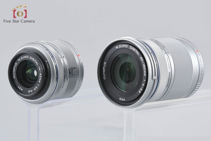 Shutter count 4,282 Olympus PEN Lite E-PL3 White 12.3 MP 14-42 40-150 Lenses